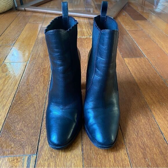 Via Spiga Black Heeled Chelsea Ankle Boots Size 8M - Picture 6 of 11